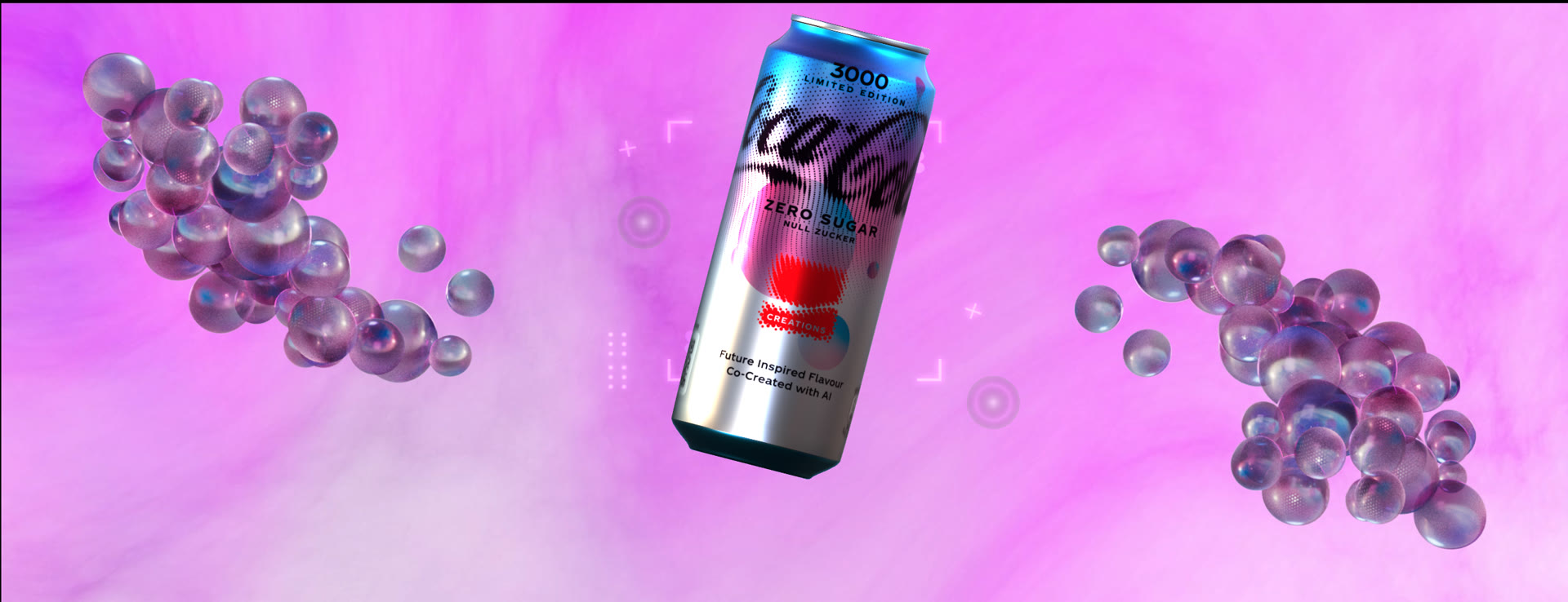 La lattina Coca-Cola 3000 fluttuante nel mondo generato in tempo reale